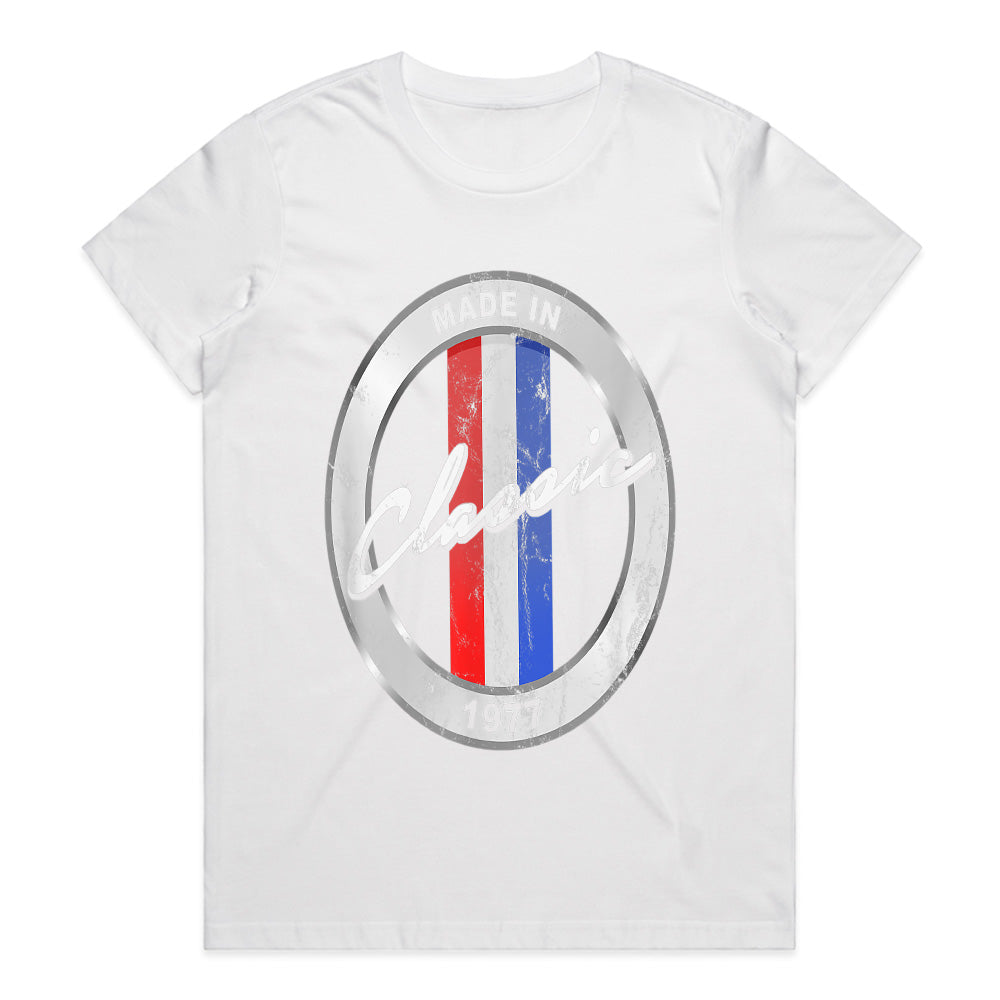 Made In 1977 Classic Vintage T-Shirt – 44th Birthday Gift for Car Lovers