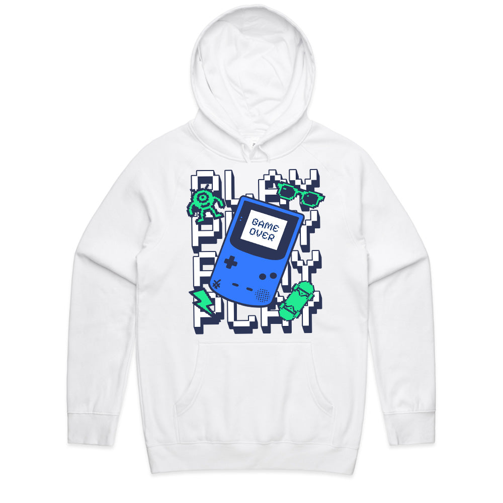 Retro Handheld Gamer T-Shirt – Play Play Play Pixel Art
