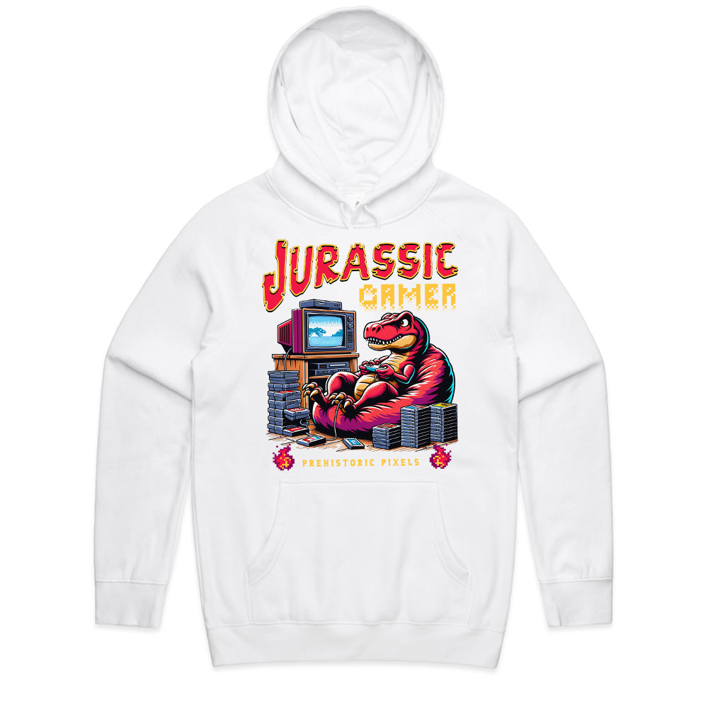 Jurassic Gamer T-Shirt – Prehistoric Pixels & Retro Gaming