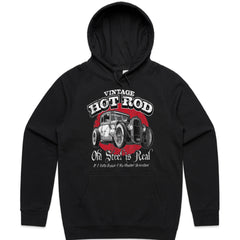 Vintage Hot Rod "Old Steel is Real" Classic Car Enthusiast T-Shirt