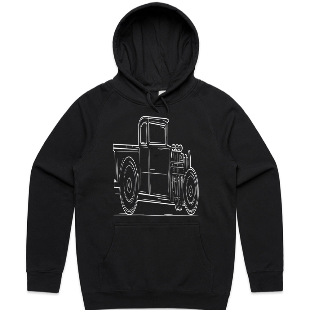 Vintage Rat Rod Pickup T-Shirt – Classic Hot Rod Steampunk Art for Car Enthusiasts