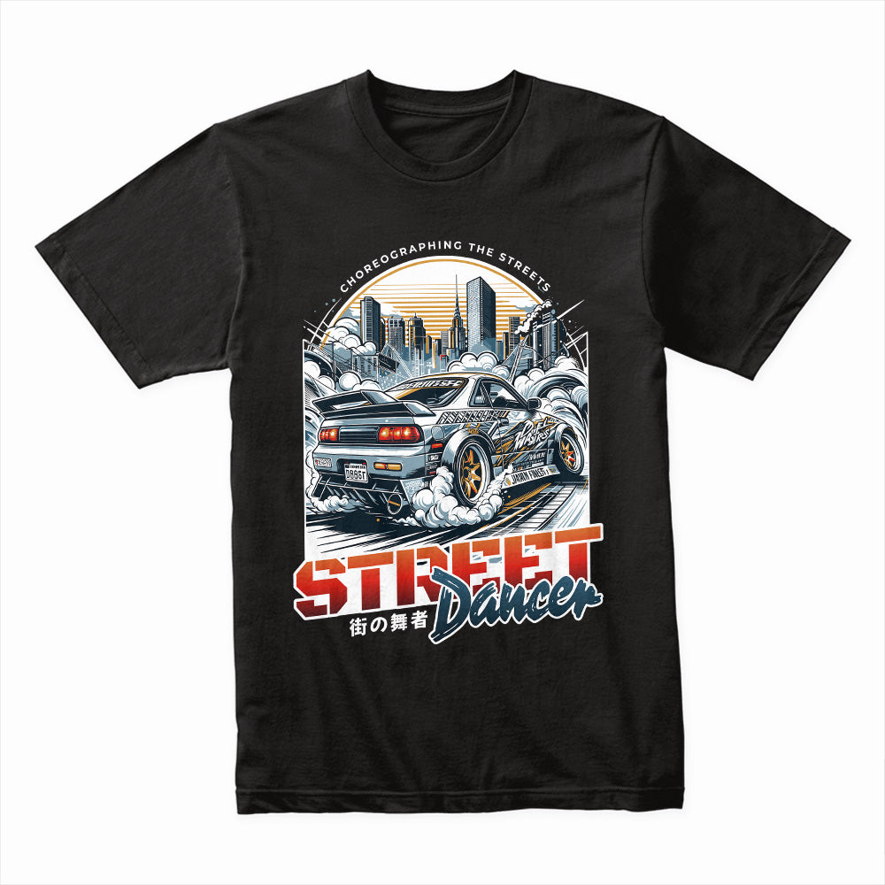 Street Dancer Drifting T-Shirt – JDM Car Culture & Urban Style
