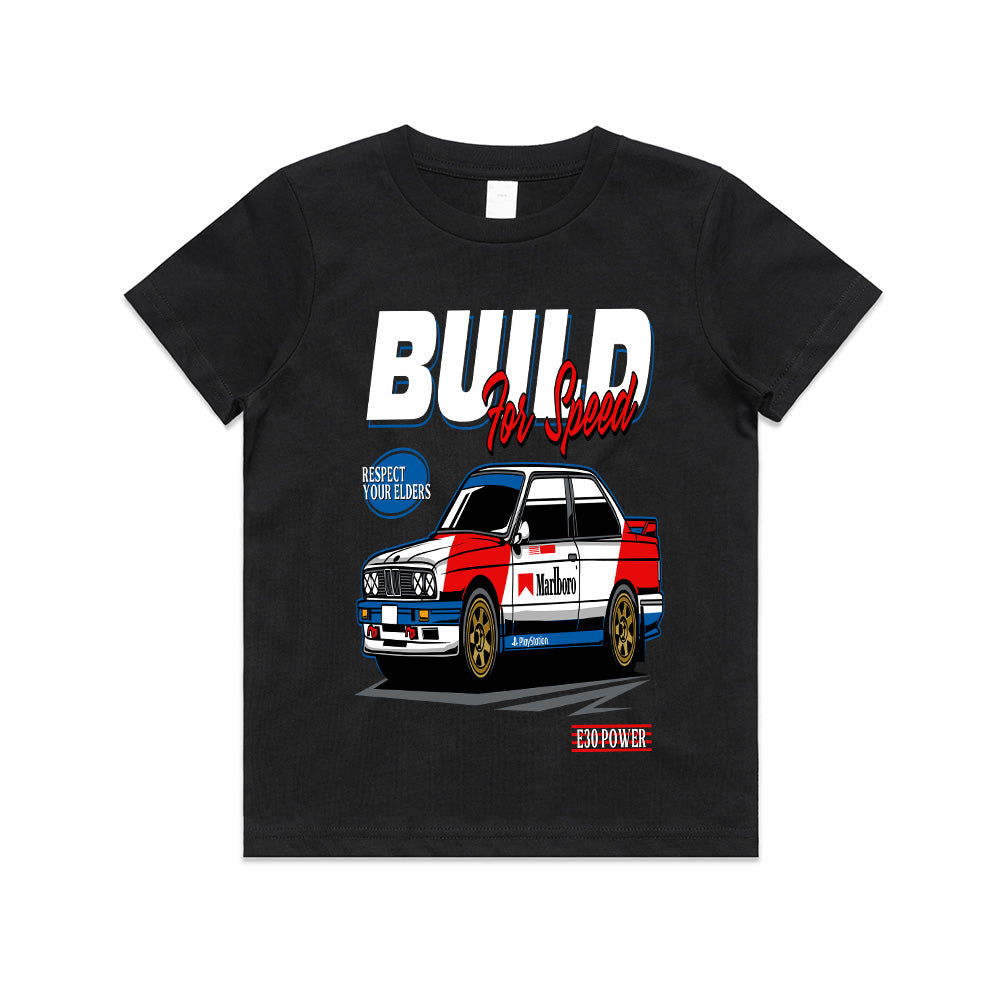 BMW E30 M3 Build for Speed – Retro Racing Legends T-Shirt