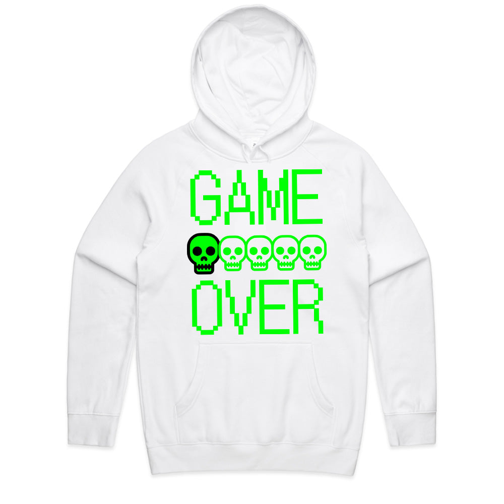 Retro Pixel "Game Over" T-Shirt – Neon Skull Gamer Tee