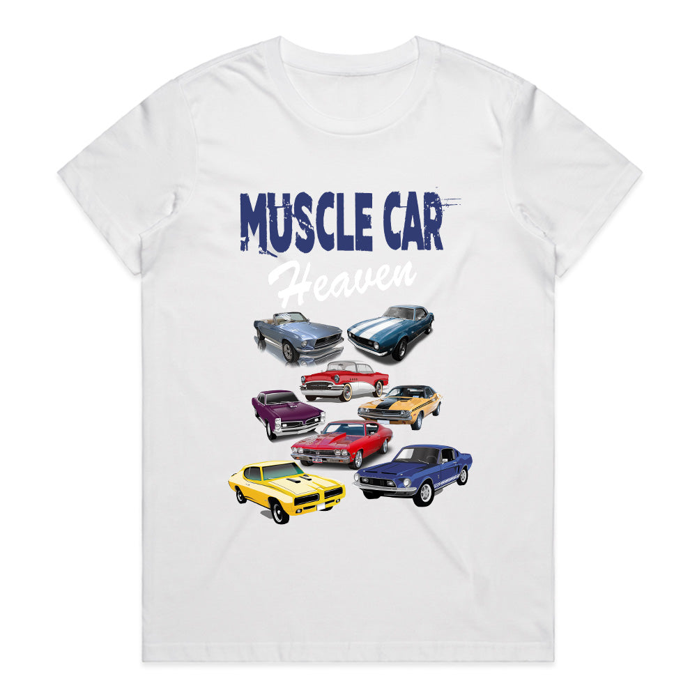 Muscle Car Heaven T-Shirt – Vintage Classic Hot Rod & American Muscle Car Tee