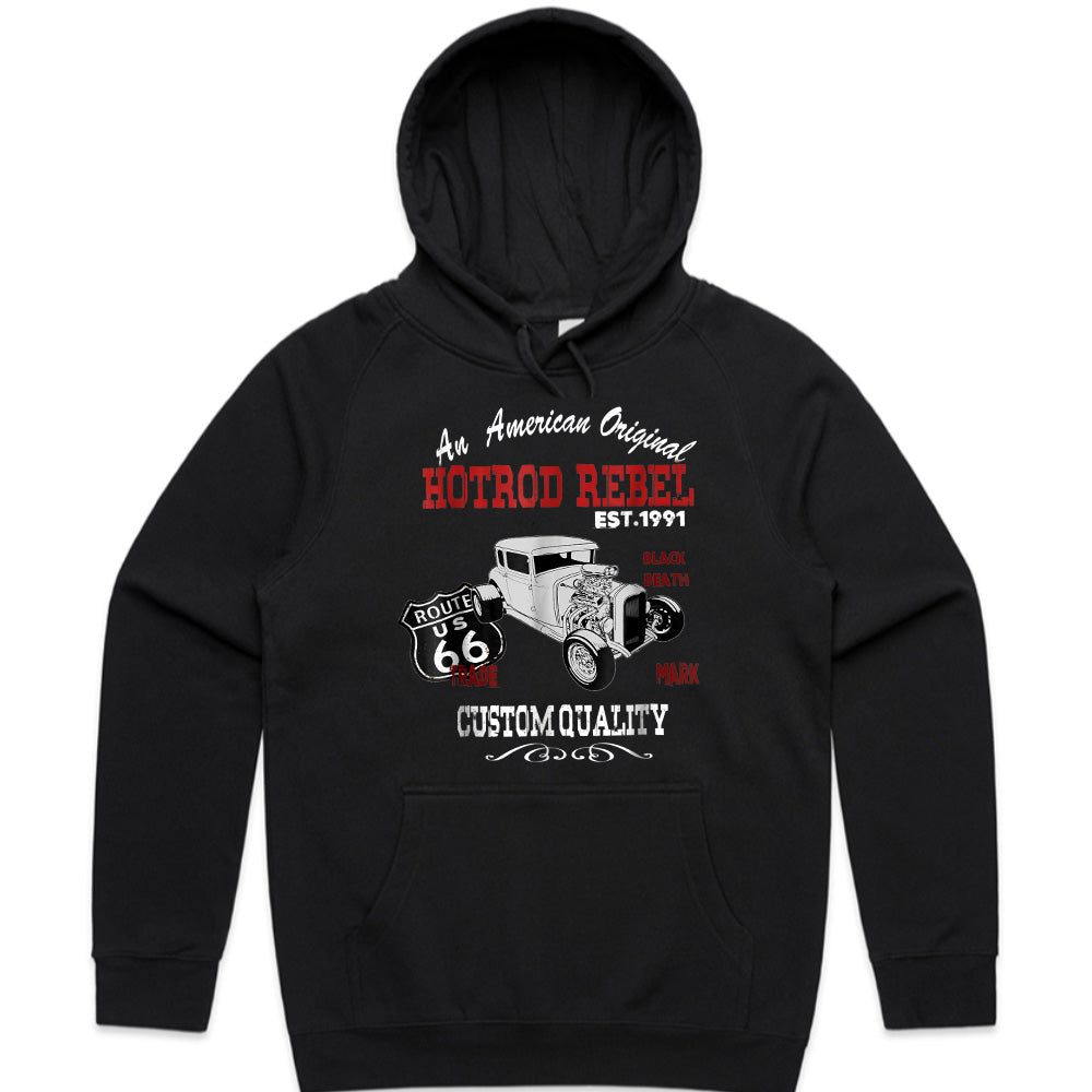 Hotrod Rebel Route 66 T-Shirt – Vintage Custom Quality American Classic Car Tee