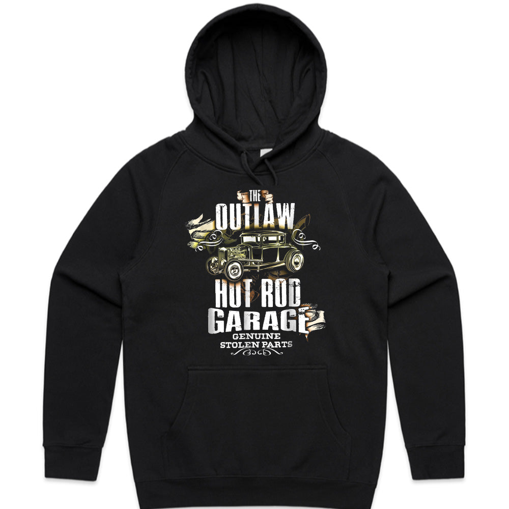 Outlaw Hot Rod Garage T-Shirt – Vintage Custom Car Tee for Gearheads & Auto Enthusiasts