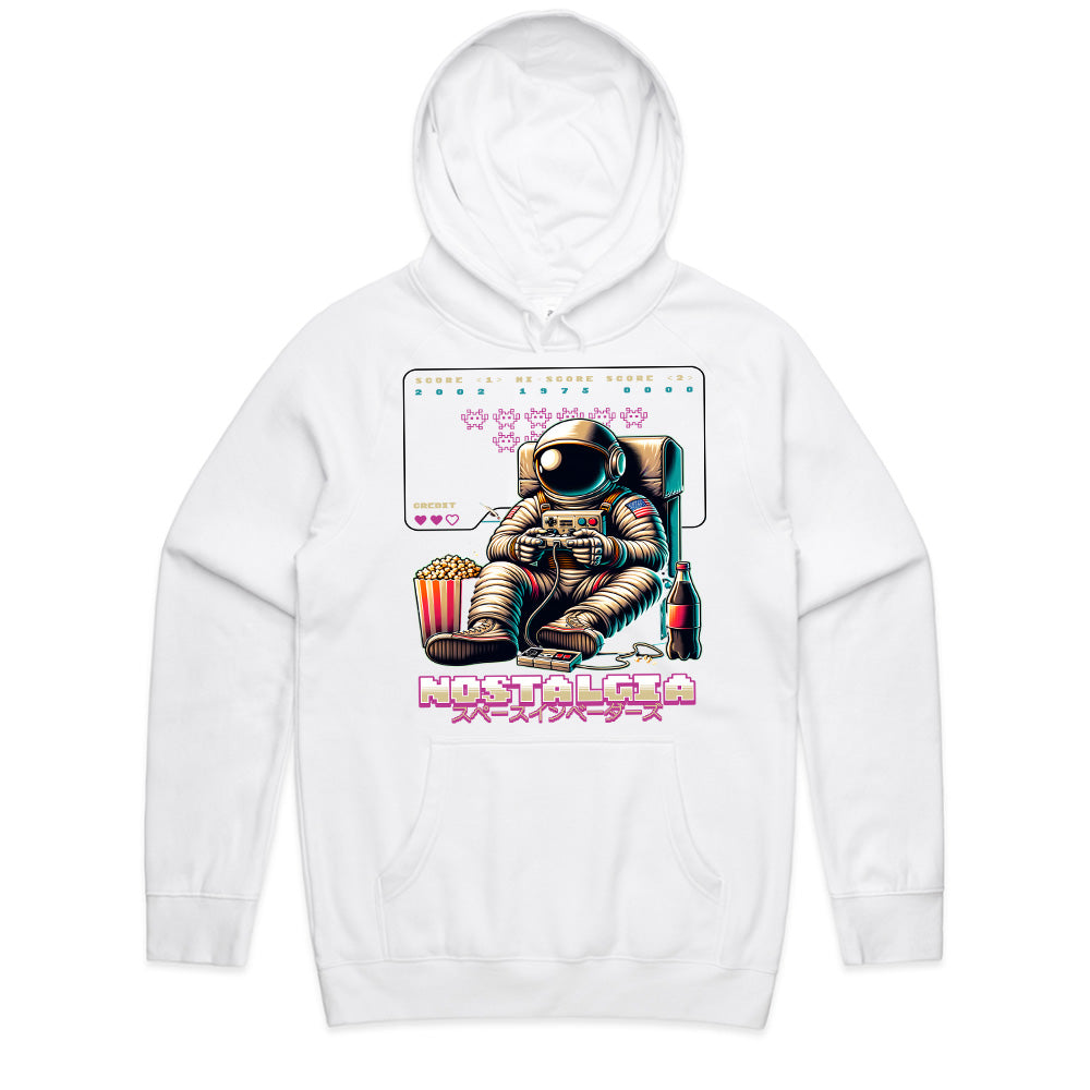 Retro Astronaut Gamer T-Shirt – "Nostalgia Space Invaders" Arcade Tee