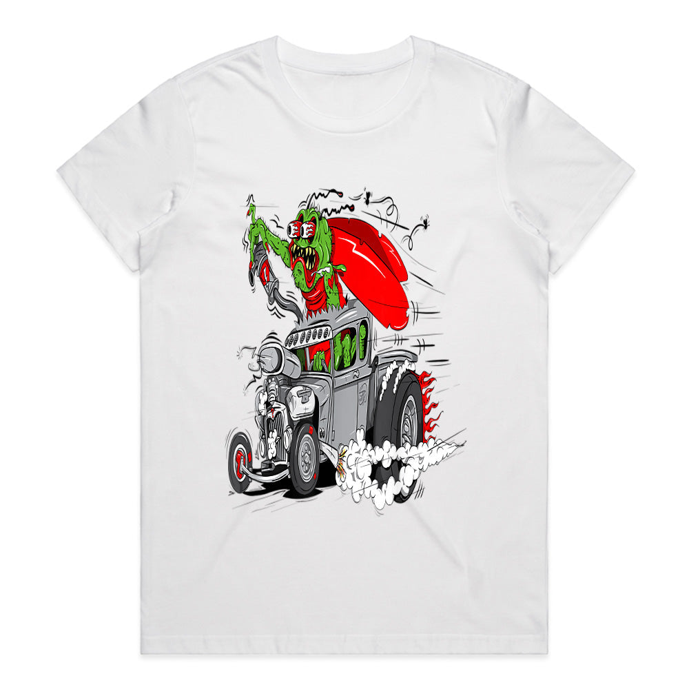 Vintage Rat Rod Racing T-Shirt – Wild Hot Rod Monster Car Show Illustration