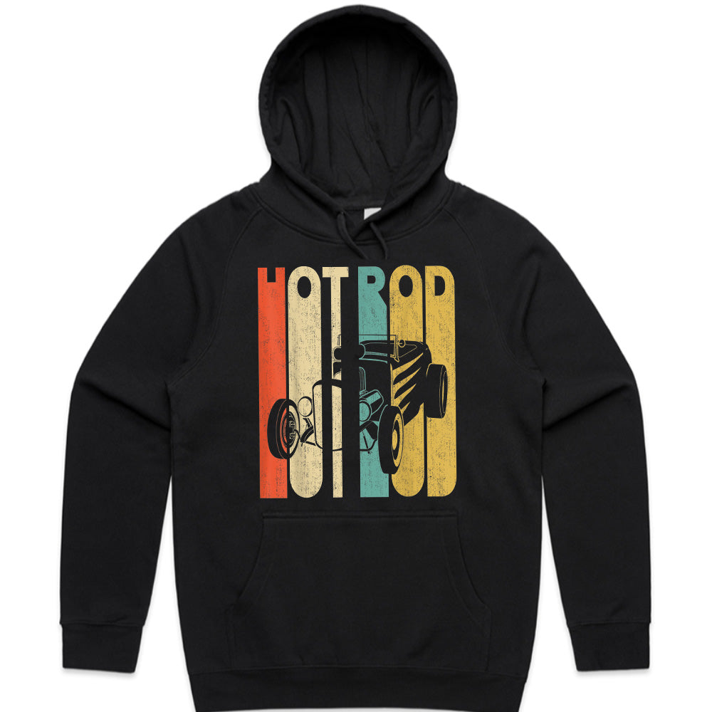 Vintage Retro Hot Rod Silhouette T-Shirt – Classic Car Design with Bold Colors