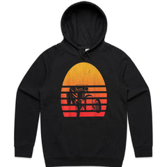 Vintage Retro Sunset Hot Rod T-Shirt – Classic Car Design with Bold Sunset Colors
