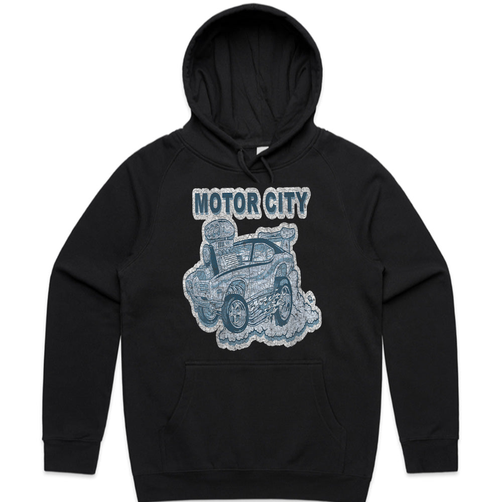 Motor City Muscle" Vintage Hot Rod Sweatshirt
