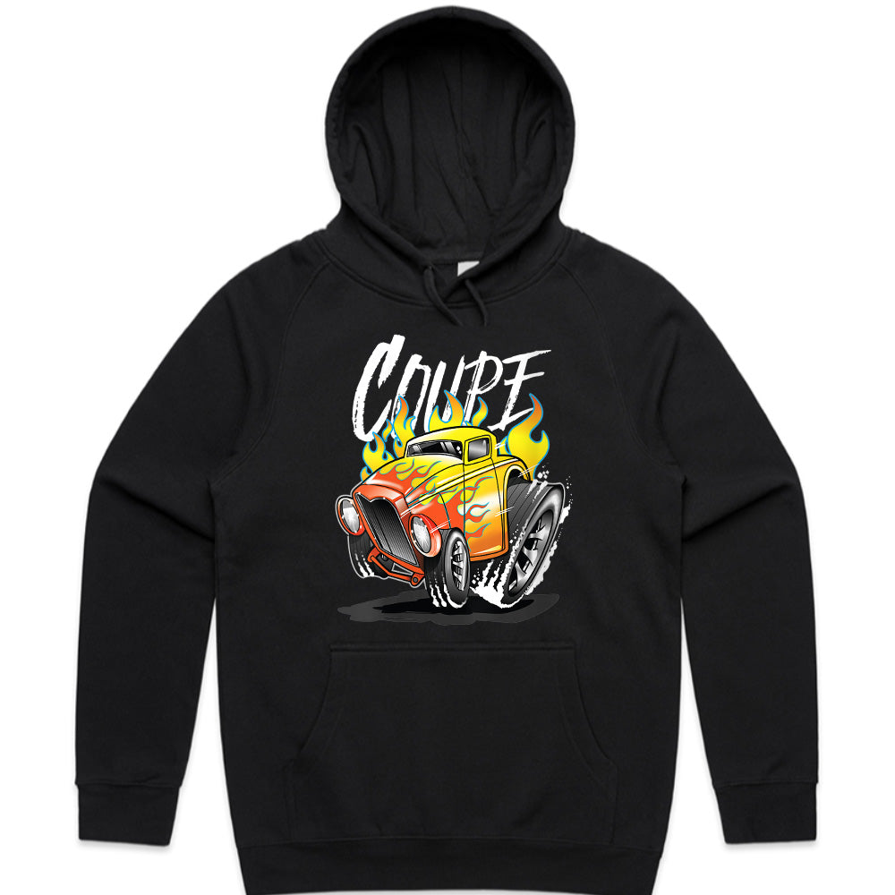 Flaming Coupe Hot Rod Sweatshirt" – Vintage Gasser Style