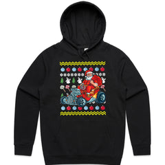 Santa’s Hot Rod Ugly Christmas Sweatshirt" – Vintage Holiday Car Enthusiast Gift