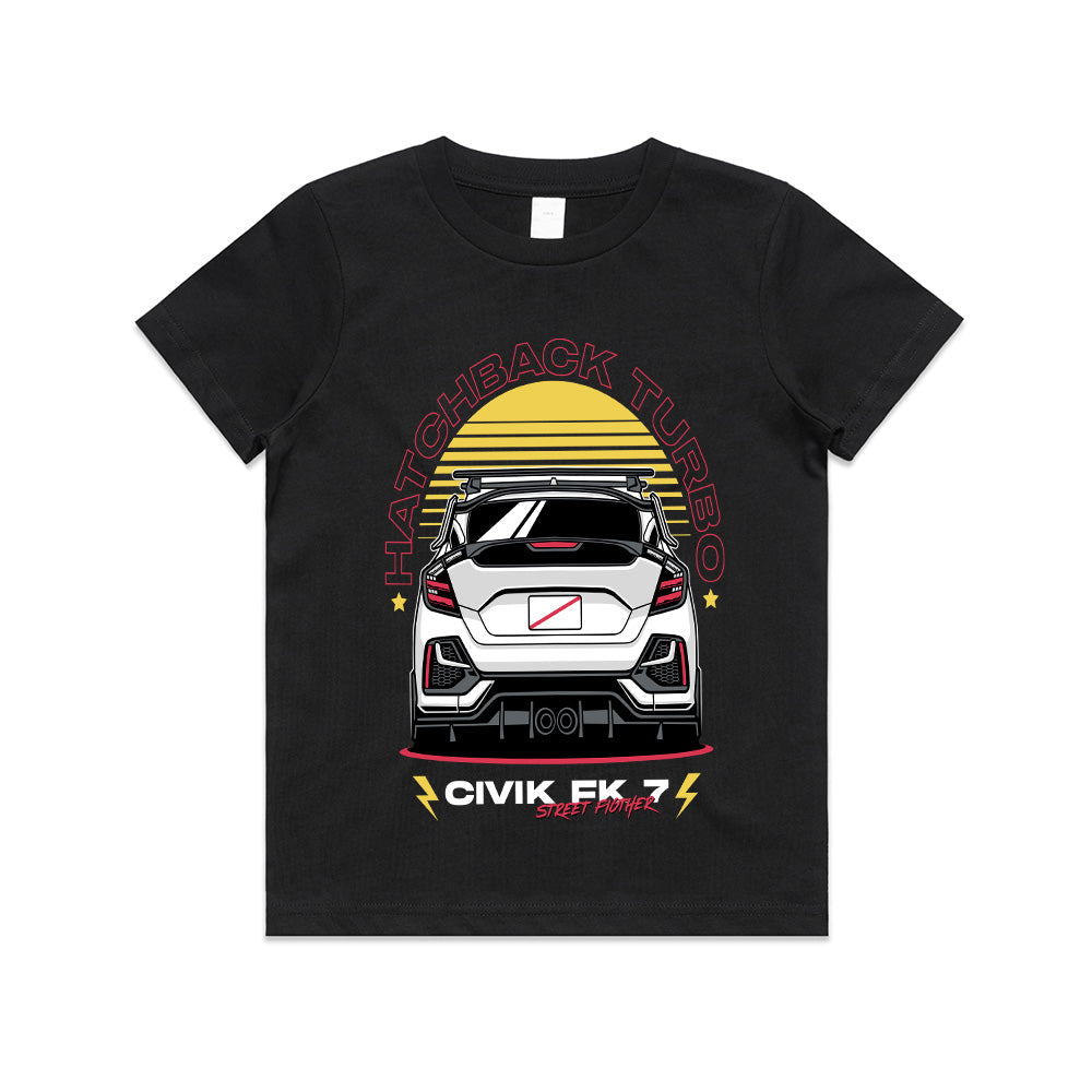 Hatchback Turbo Street Fighter – JDM Performance T-Shirt