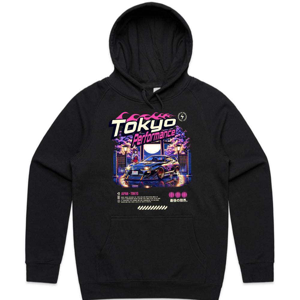 Tokyo Performance T-Shirt – Neon JDM Street Racing & Cyberpunk Aesthetic