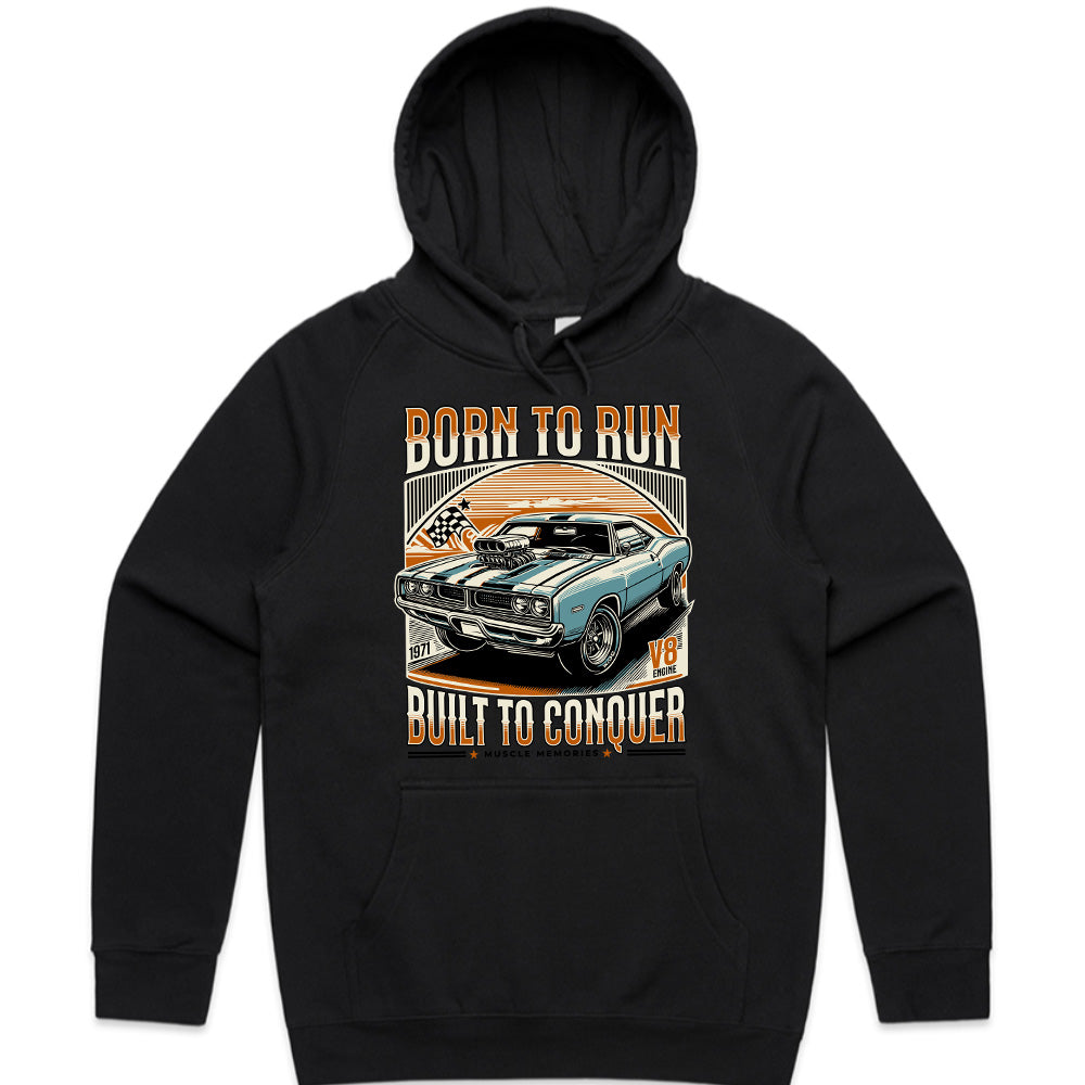 Born to Run – Built to Conquer Muscle Car T-Shirt