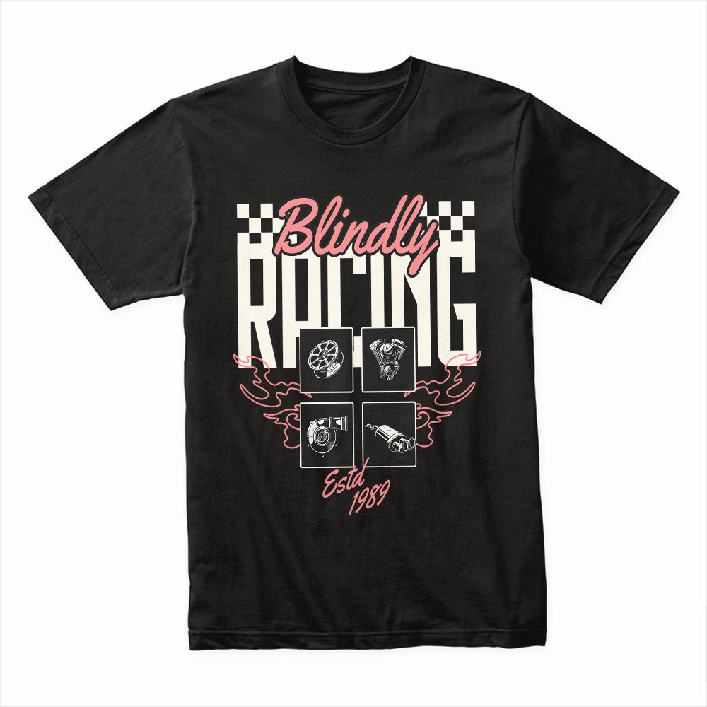 Blindly Racing – Vintage Motorsport Performance T-Shirt