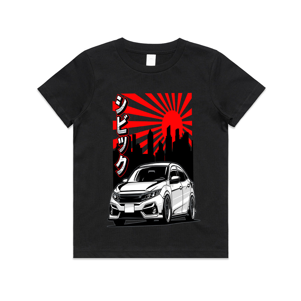 JDM Honda Civic Rising Sun – Premium Graphic T-Shirt