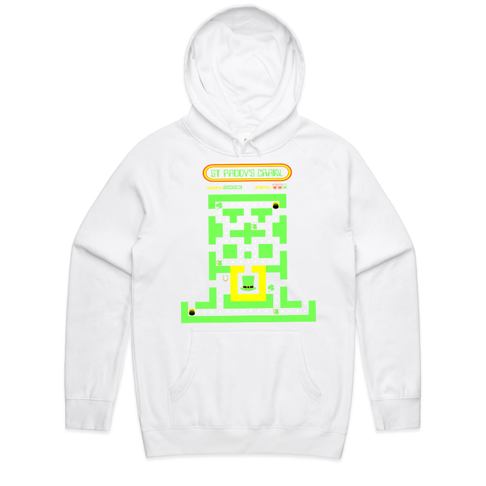 St. Paddy's Crawl Retro Arcade T-Shirt – Irish Gaming Fun!