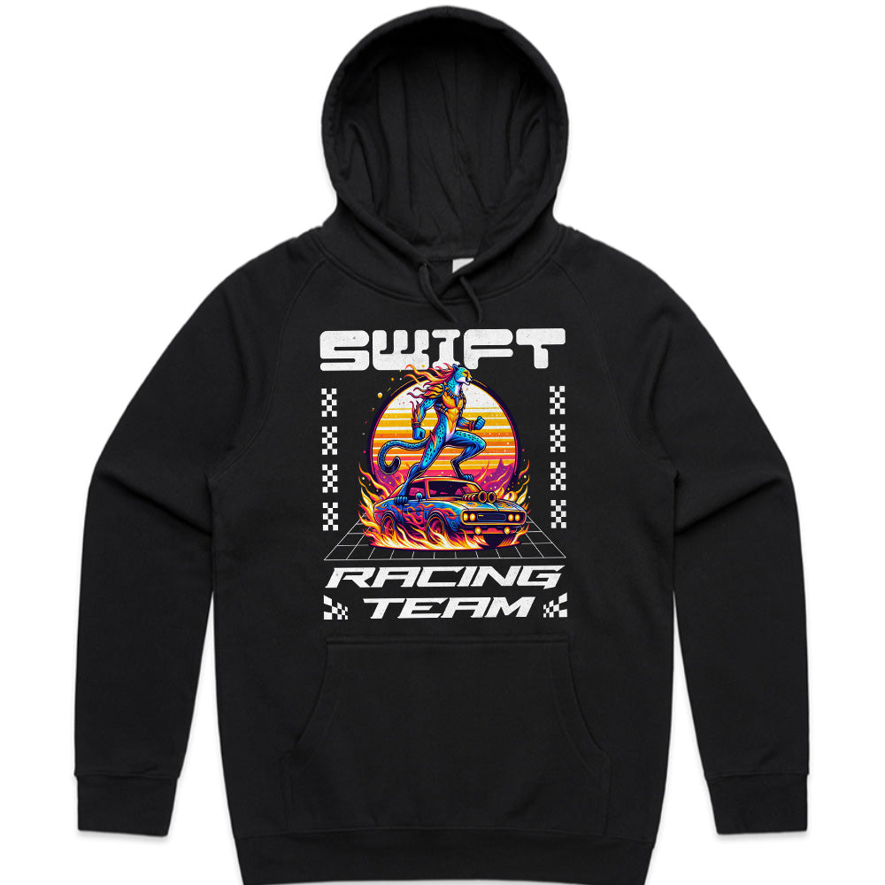 Swift Racing Team – Neon Futuristic Speed T-Shirt