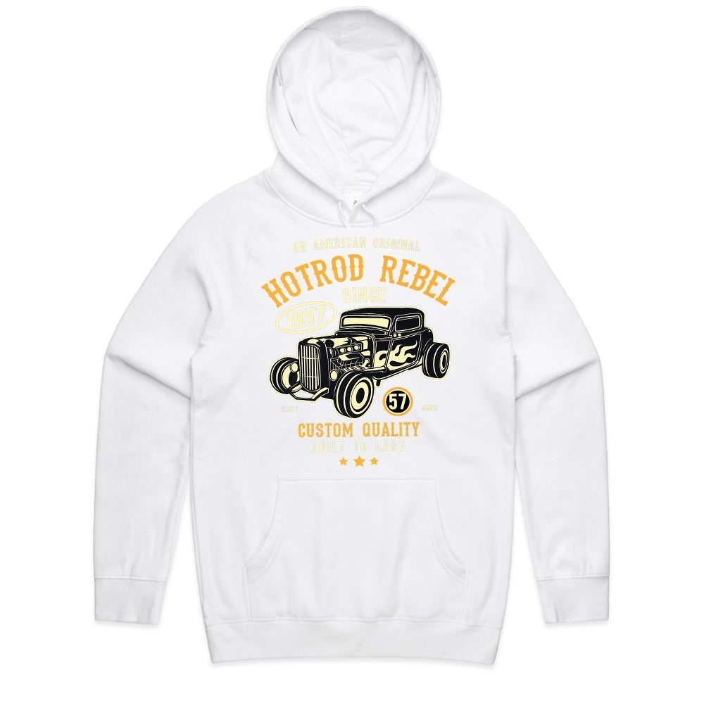 1957 Hot Rod Rebel Vintage T-Shirt – Classic Muscle Car Enthusiast Tee