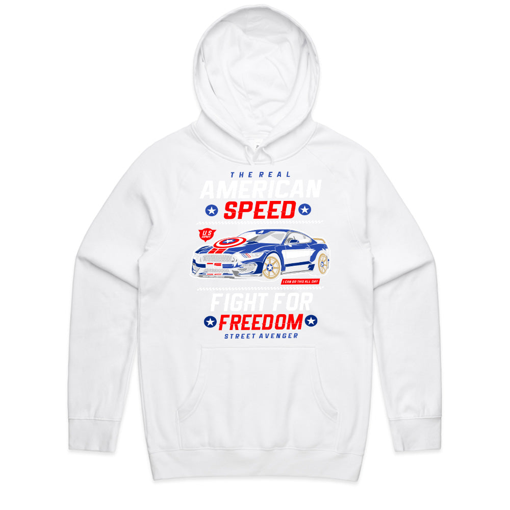 American Speed T-Shirt – Patriotic Muscle Car Racing Tee
