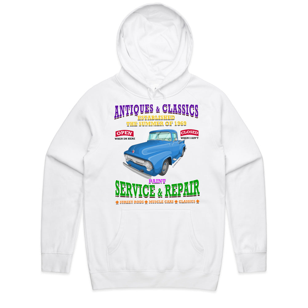 Antique & Classic Car Garage T-Shirt – Vintage Hot Rod Service & Repair Tee