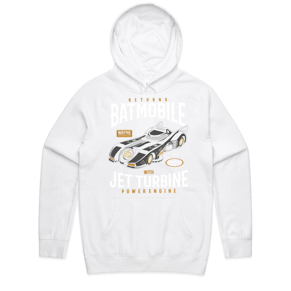 Batmobile Returns T-Shirt – Jet Turbine Power & Dark Knight Style!