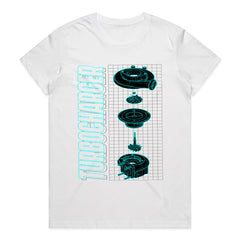 Turbocharger Blueprint T-Shirt – High-Boost Engineering Style