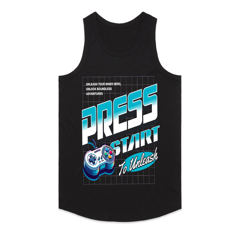"Press Start to Unleash – Retro Gaming Adventure T-Shirt"