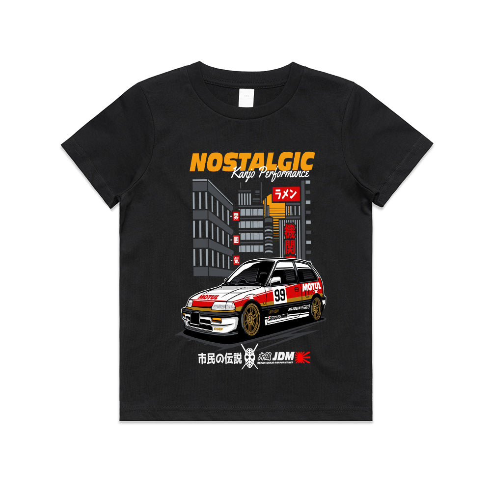 Retro JDM Honda Civic Hatchback Racing T-Shirt – Nostalgic Kanjo Performance Tee