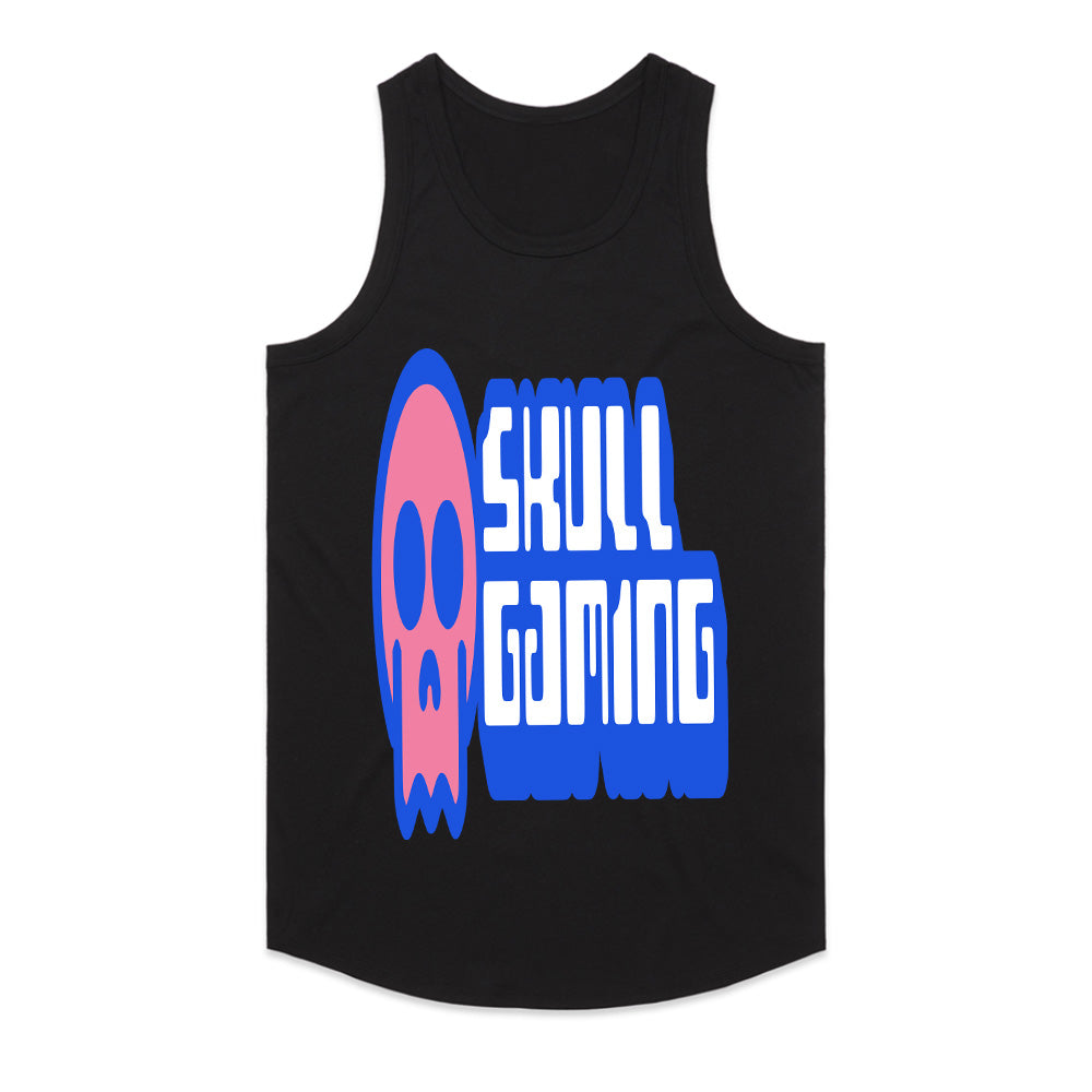 Skull Gaming – Neon Retro Gamer Graphic Tee"