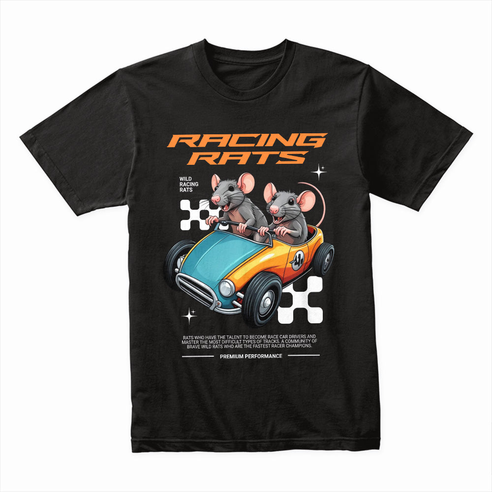 Racing Rats - Funny Racing Car Streetwear Graphic T-Shirt