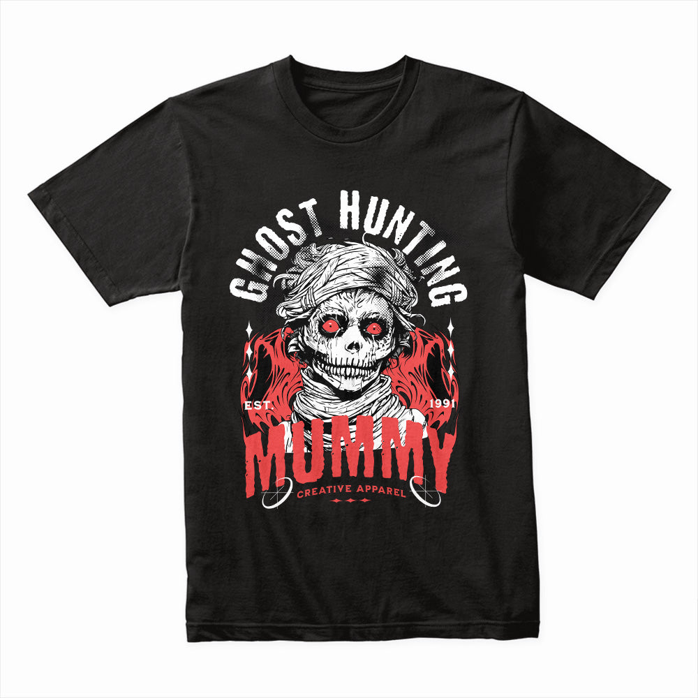 Ghost Hunting Mummy T-Shirt – Horror Gothic Streetwear