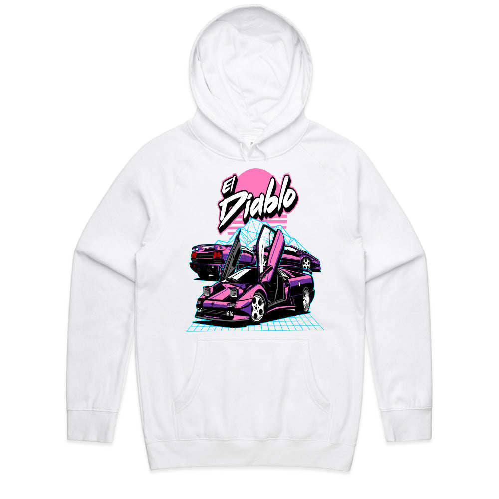 El Diablo Retro Supercar T-Shirt – 90s Neon Vibes & Exotic Speed