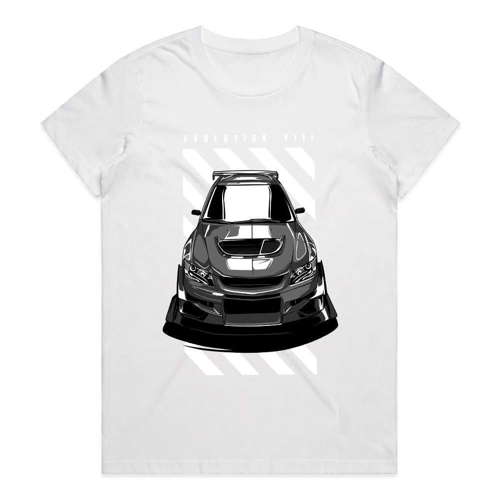 Evo VIII Front-End Dominance – JDM Legend T-Shirt