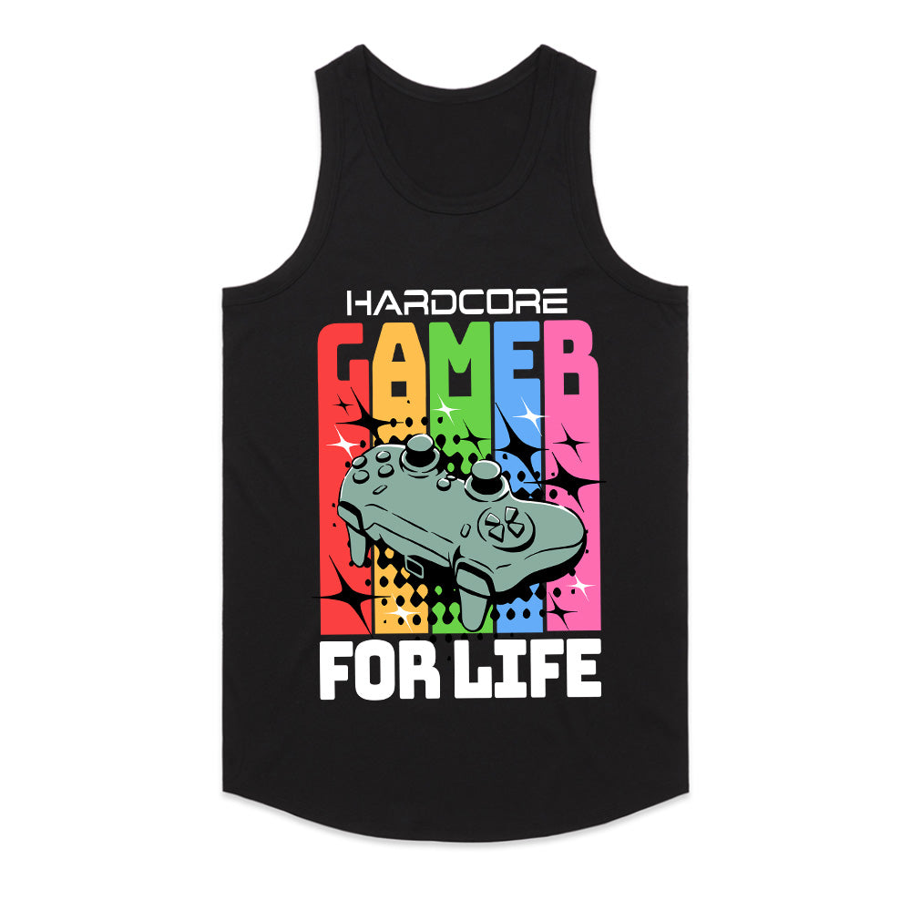 Hardcore Gamer for Life - Retro Gaming T-Shirt