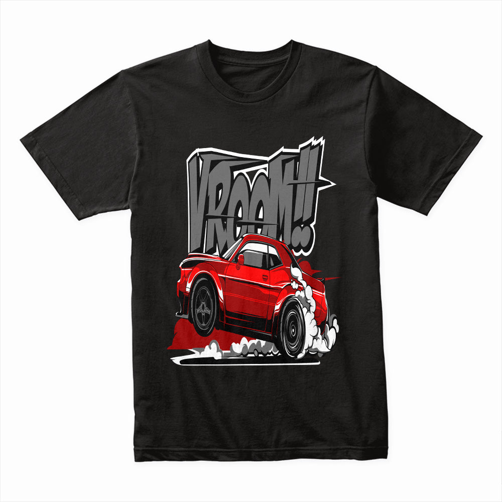 VROOM!! Turbo Drift Comic Style Car T-Shirt