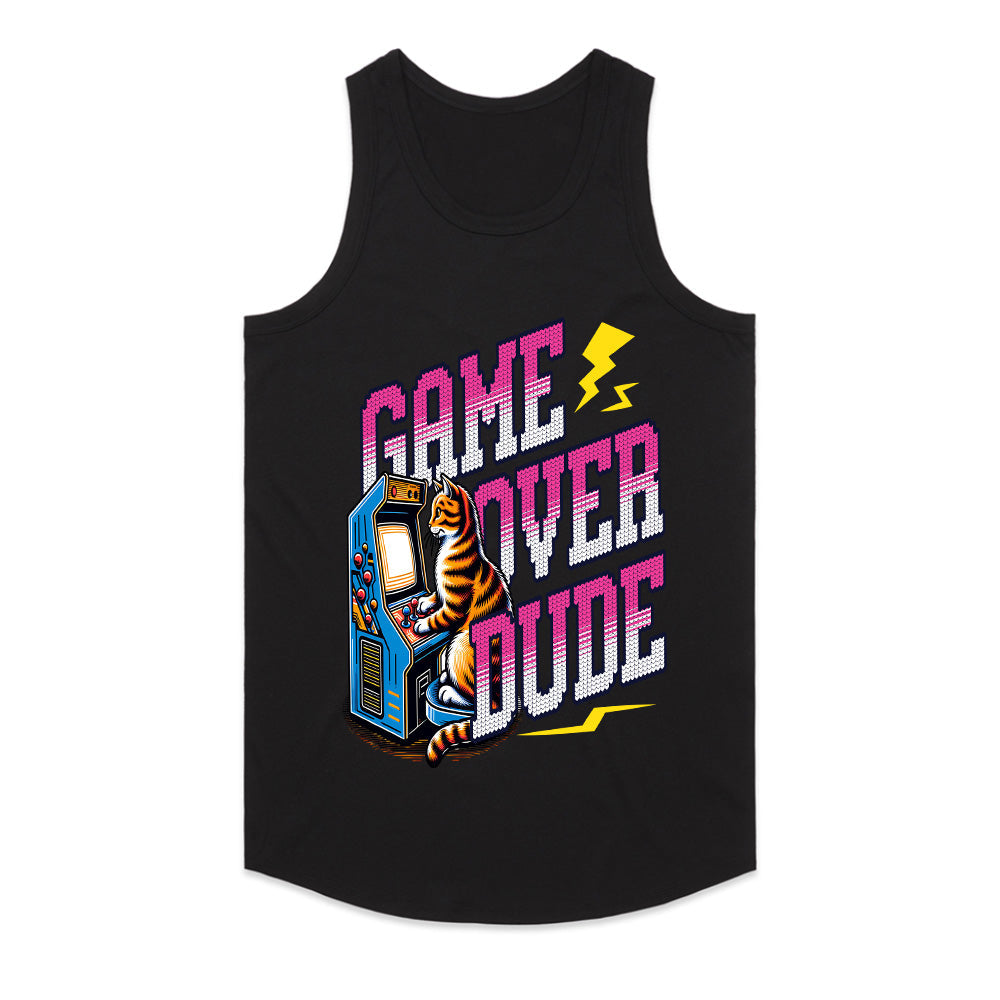 Game Over Dude - Retro Arcade Cat Gaming T-Shirt
