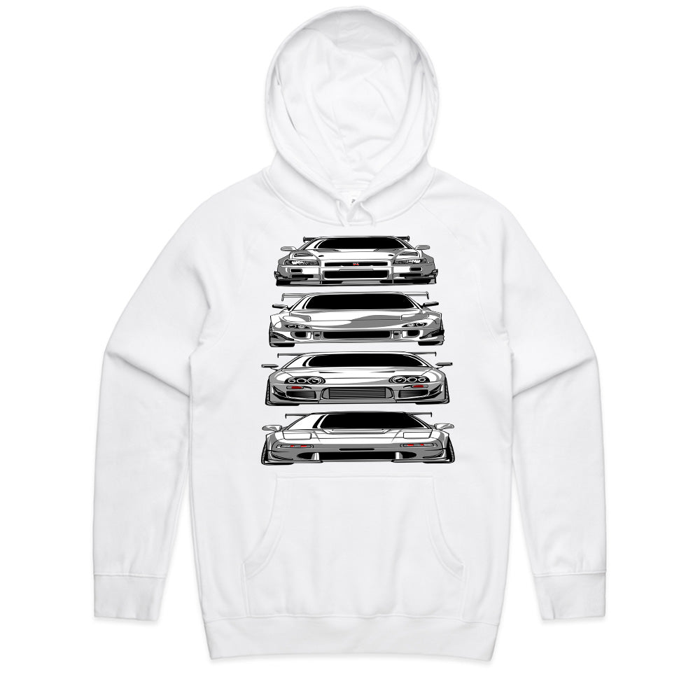 JDM Legends" Classic Japanese Sports Car Lineup T-Shirt