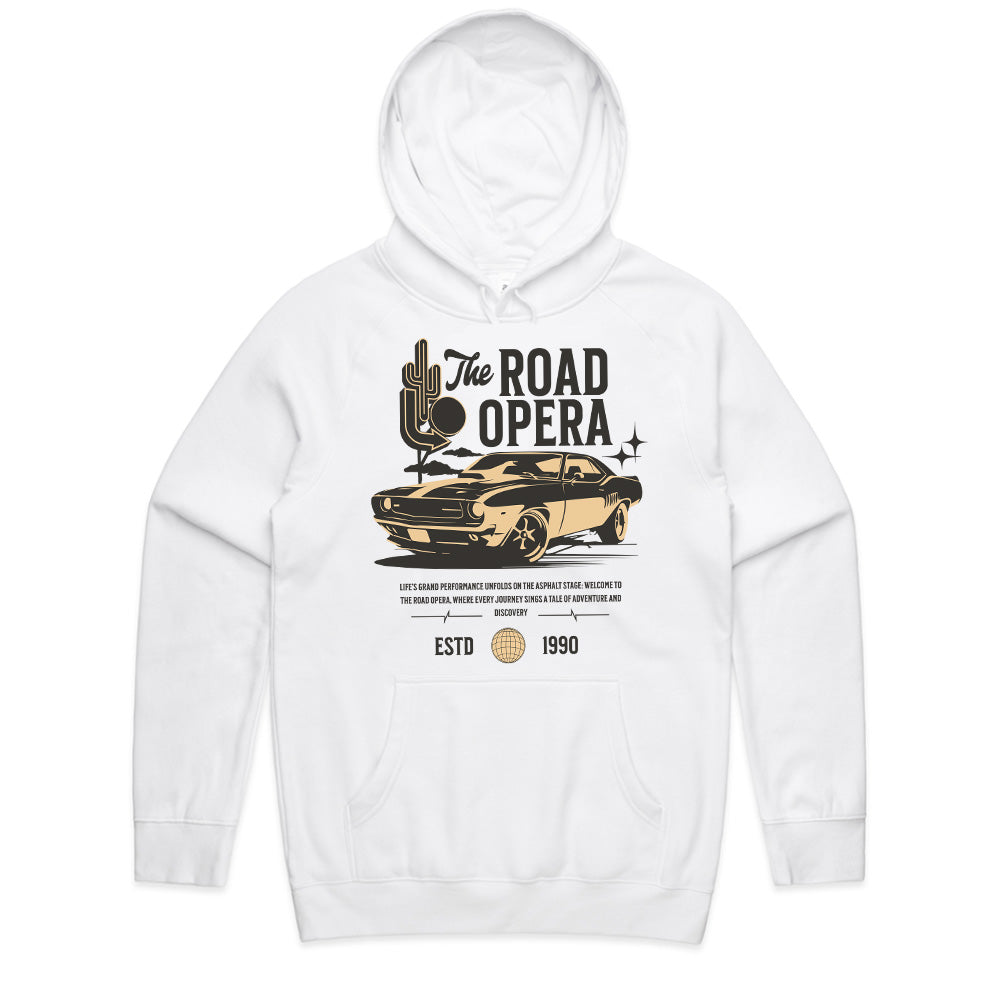 The Road Opera" Vintage Muscle Car T-Shirt – Classic Streetwear for Car Lovers