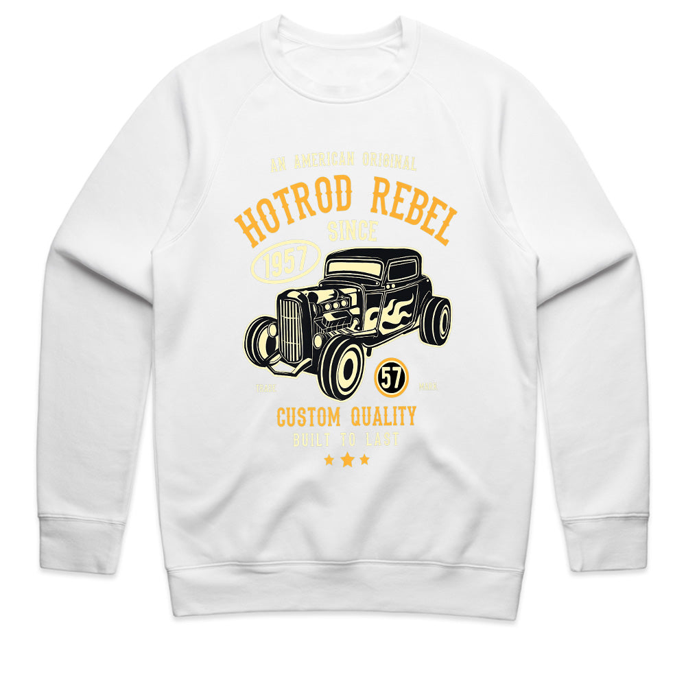 1957 Hot Rod Rebel Vintage T-Shirt – Classic Muscle Car Enthusiast Tee