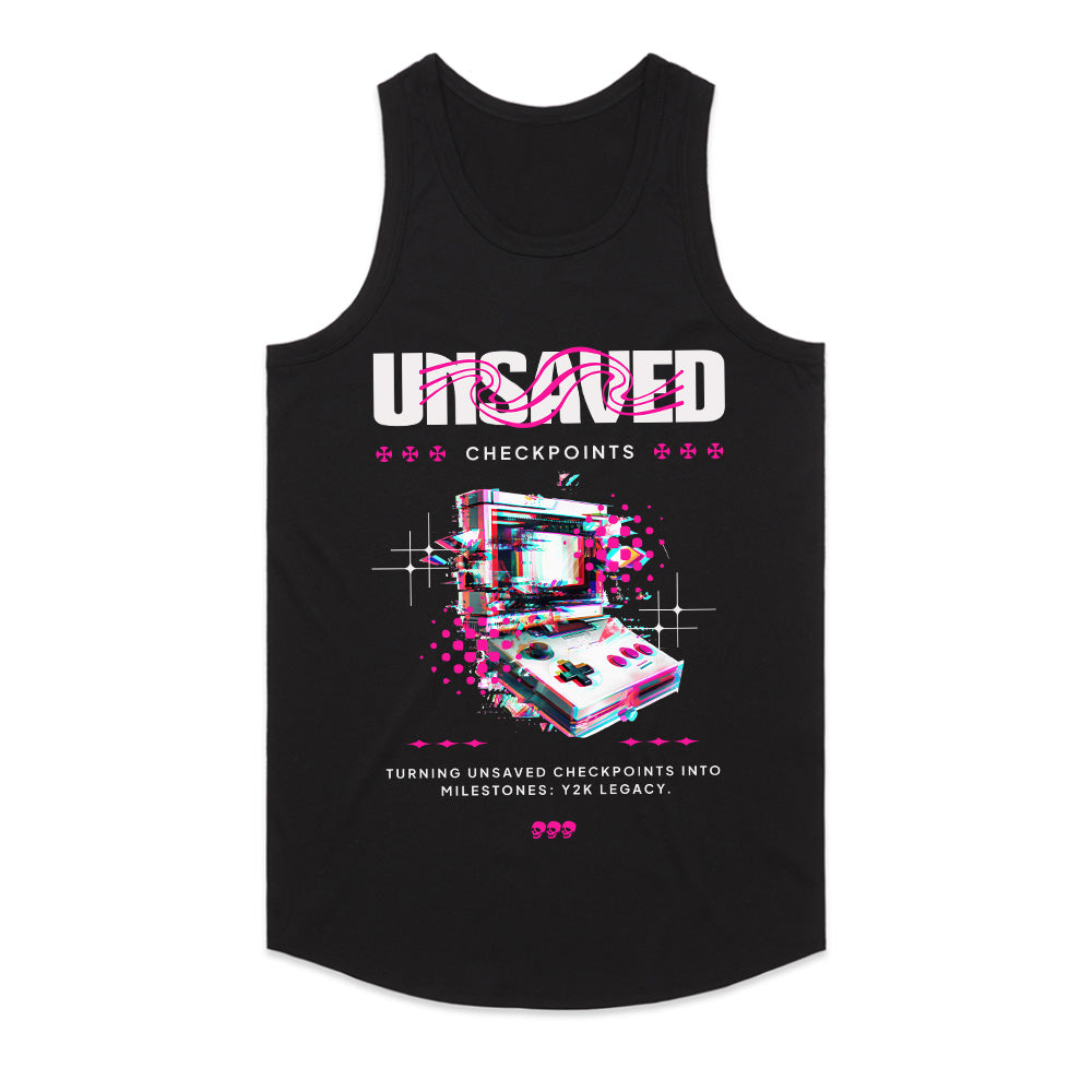 Unsaved Checkpoints - Glitch Aesthetic Retro Gaming T-Shirt