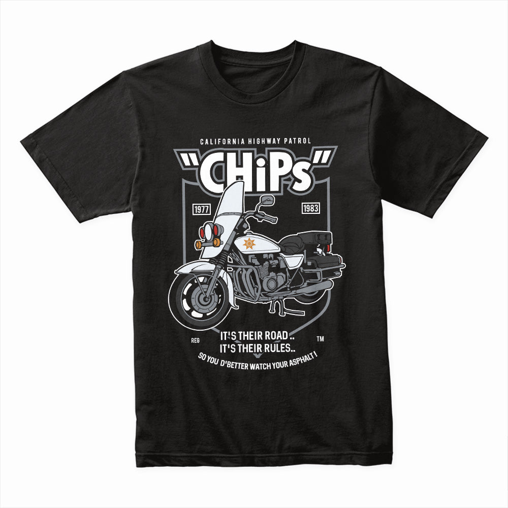 CHiPs California Highway Patrol Retro T-Shirt – Classic TV Tribute