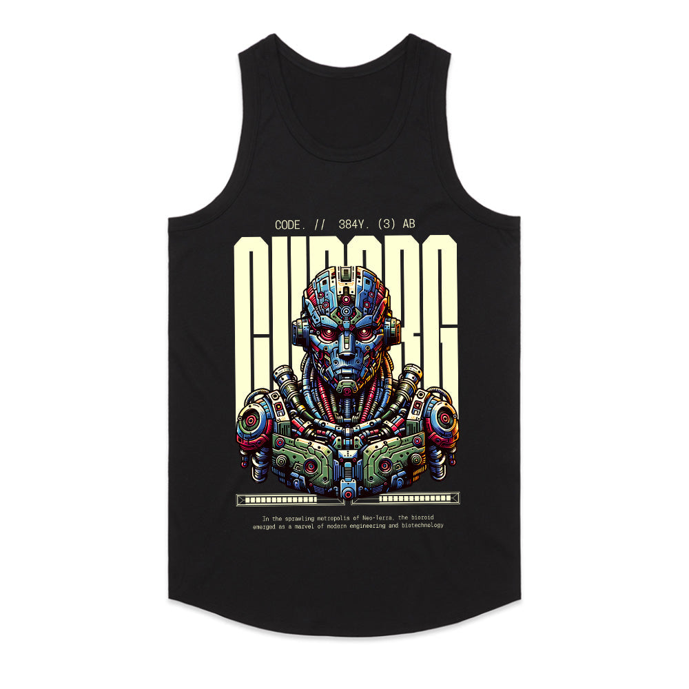 Futuristic Cybernetic Warrior T-Shirt – Sci-Fi Mech Techwear