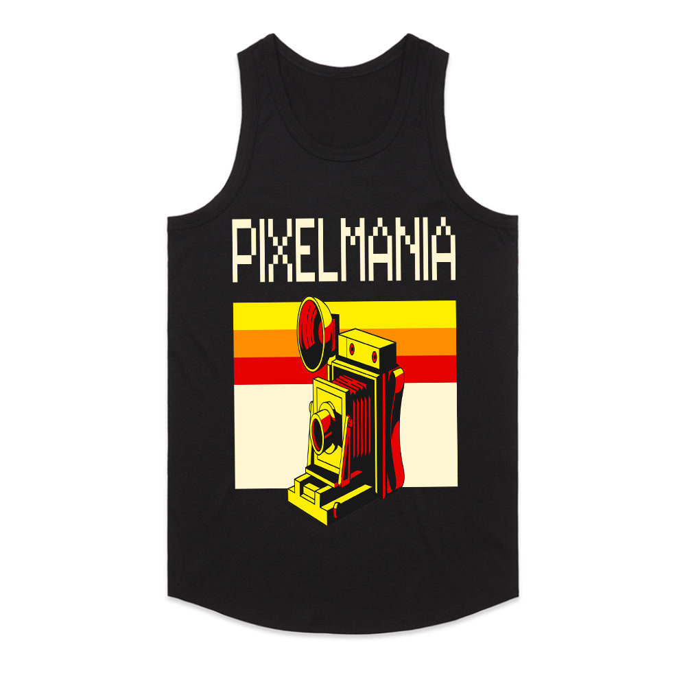 Retro Pixel Mania T-Shirt – Vintage Camera Aesthetic