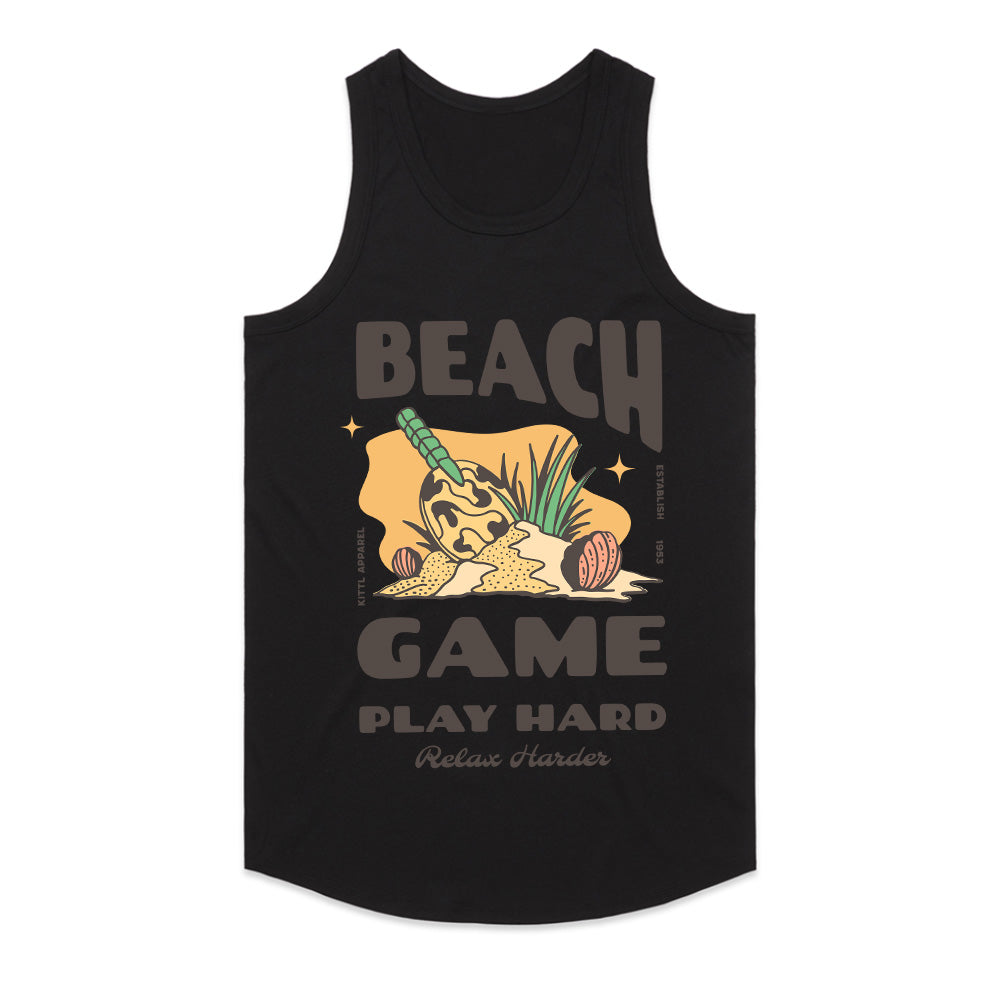 Beach Game T-Shirt – Play Hard, Relax Harder Retro Surf Style