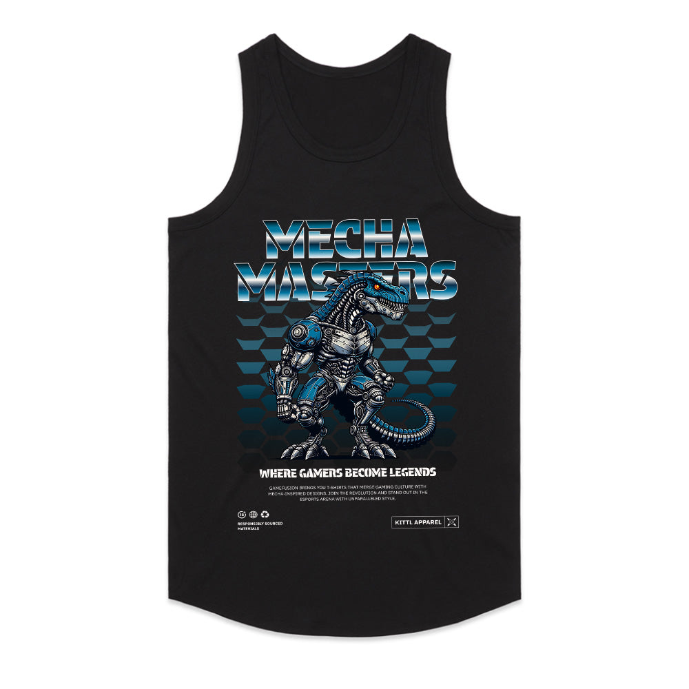 Mecha Masters T-Shirt – Futuristic Cyber Dino Warrior