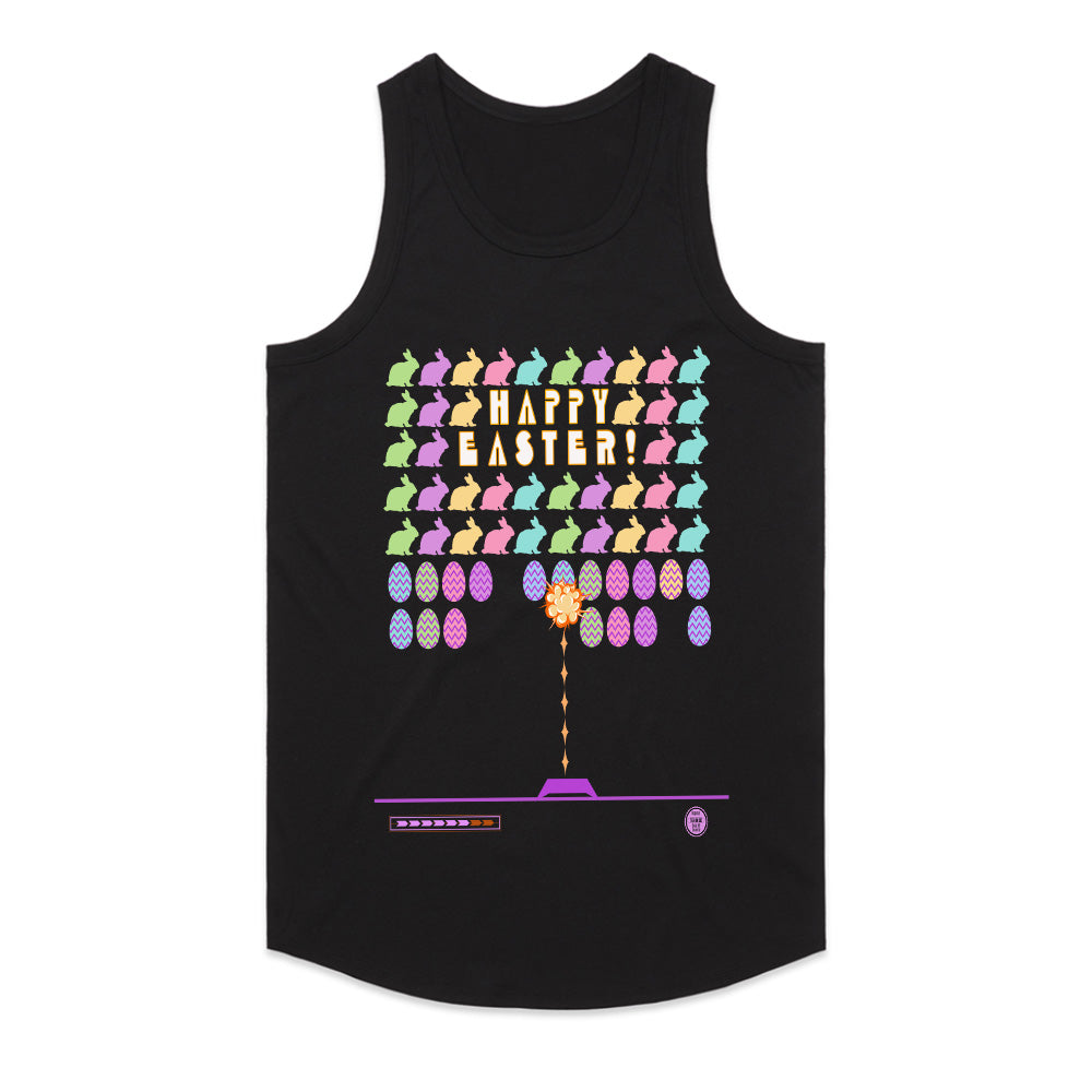 Retro Easter Arcade T-Shirt – Pixel Bunny & Egg Shooter Game